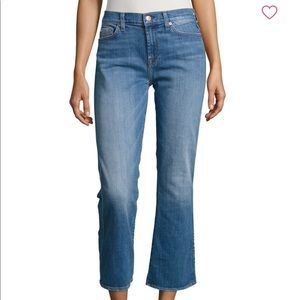 7 For All Mankind Cropped Straight Leg Jeans